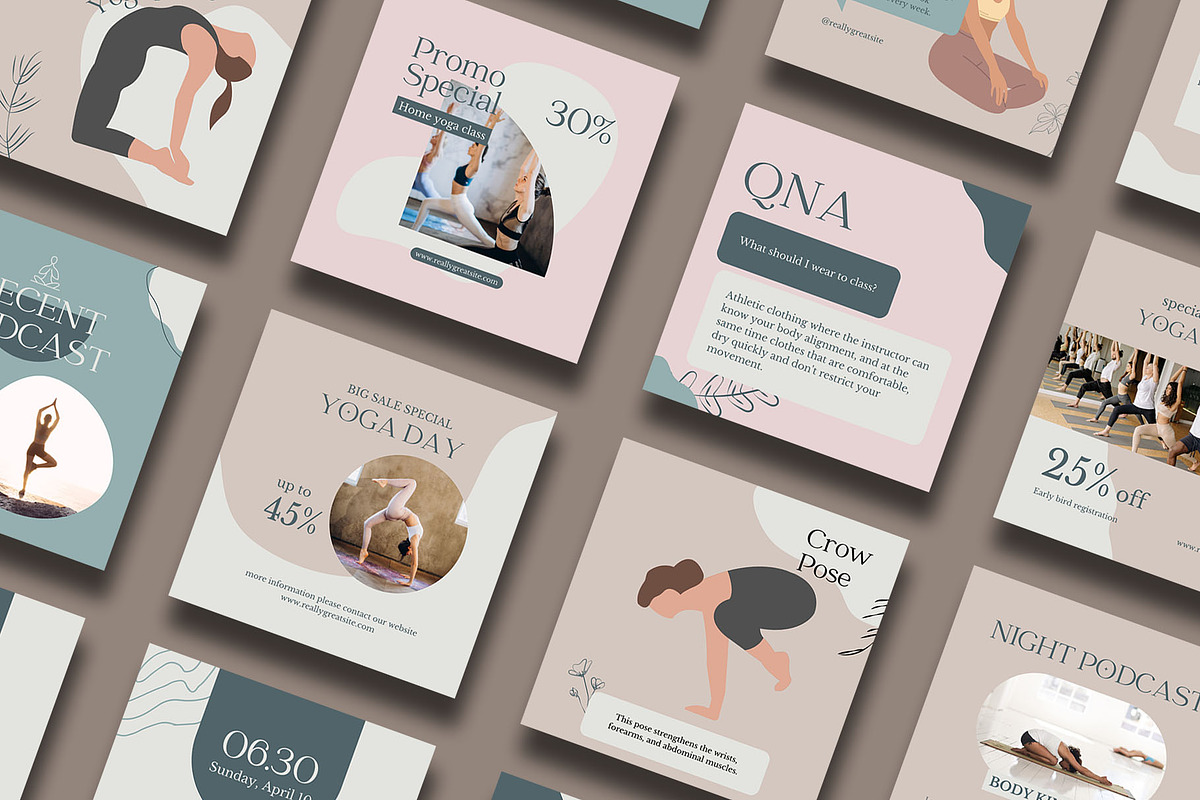 Yoga Instagram | CANVA Template, a Social Media Template by Azruca (Photo 3 of 17)
