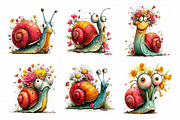Whimsical Spring Snail Clipart, an Illustration by Daily.Designs (Thumbnail 3 of 8)