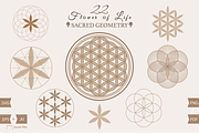 Flower of Life set Sacred Geometry, an Object Graphic by GraphicRedStudio (Thumbnail 1 of 3)