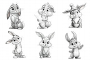 Christmas Bunny Clipart, an Illustration by Daily.Designs (Thumbnail 3 of 5)