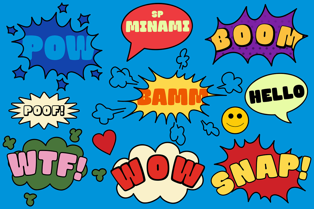 SP MINAMI FONT BUNDLE ILUSTRATIONS, a Sans Serif Font by Sup.Port Studio (Photo 6 of 11)