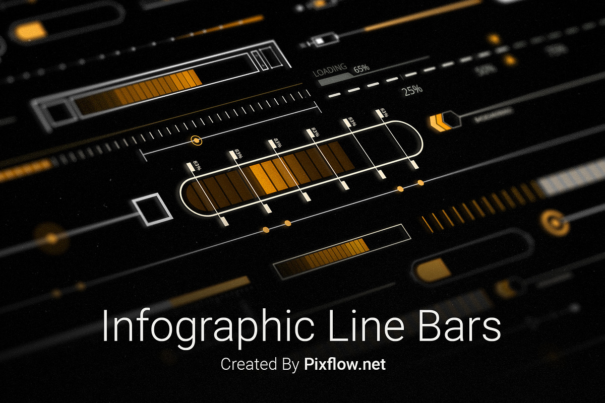 Infographic Line Bars, an Object Graphic by Pixflow (Photo 1 of 5)