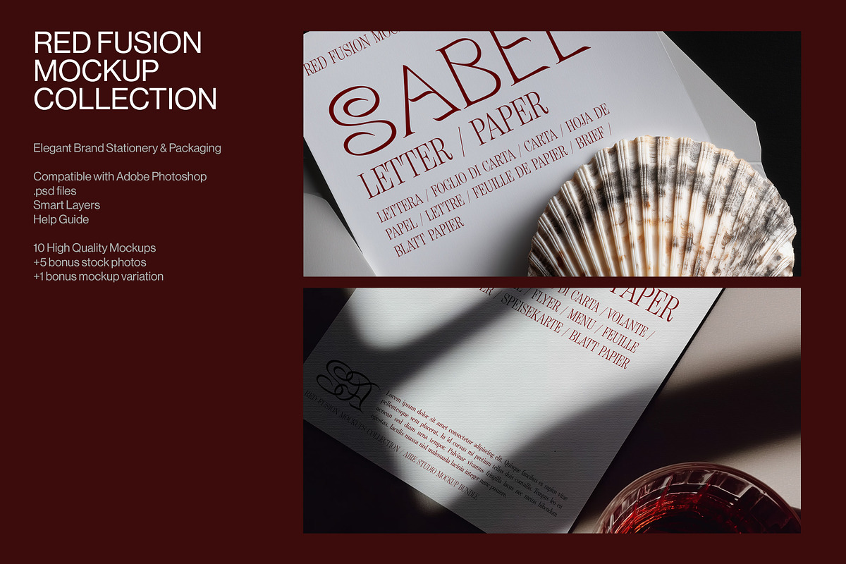 Sabel Branding Stationery Mockups, a Mockup by Aire Studio (Photo 2 of 7)
