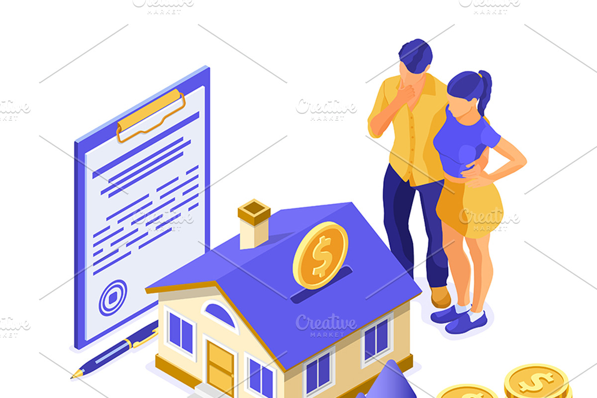 Sale Purchase Mortgage Real Estate, a Finance Illustration by TAlex (Photo 5 of 6)