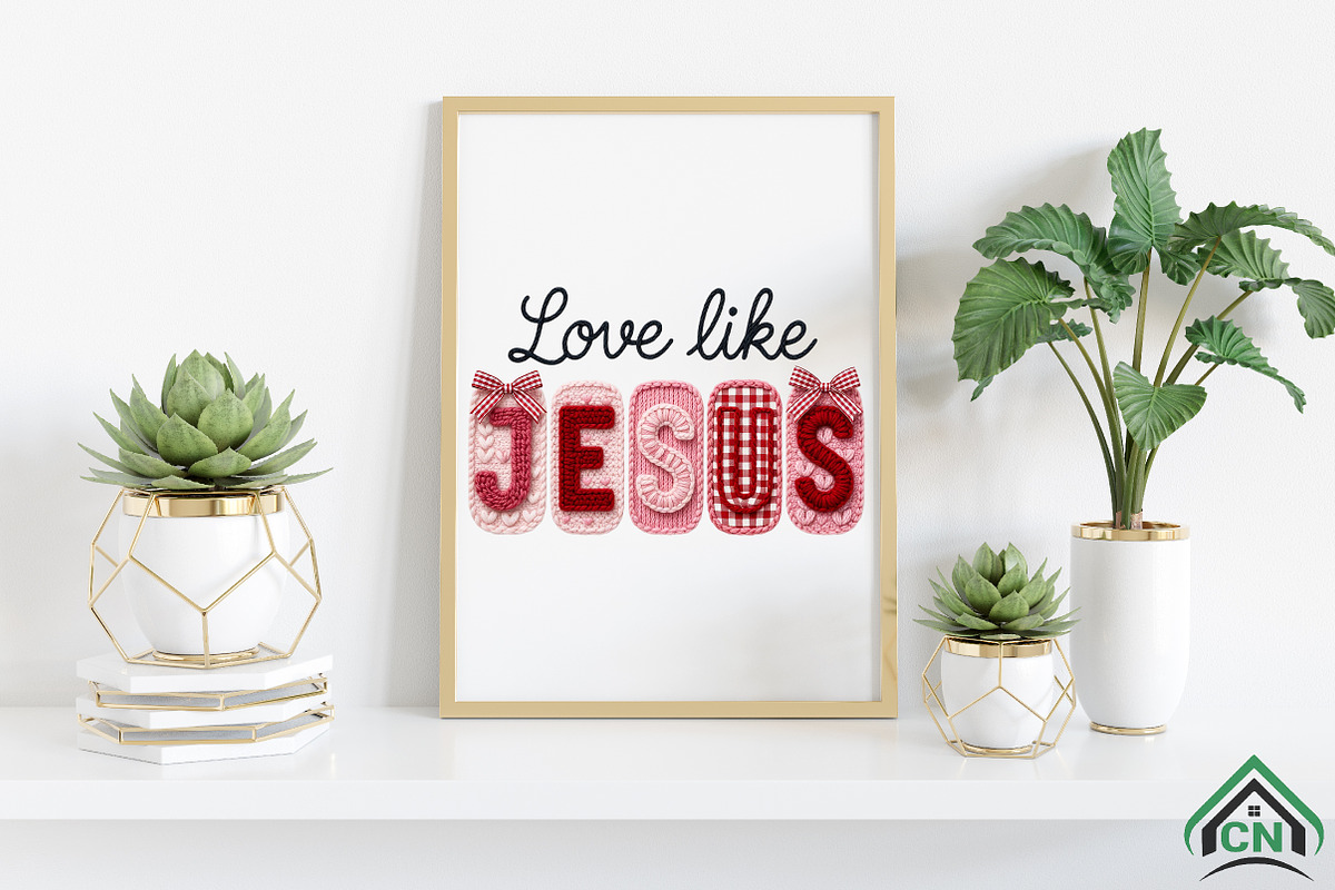 Love Like Jesus Faux Crochet PNG, an Illustration by Craft Nest (Photo 4 of 4)