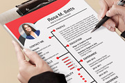 Minimal Resume/CV Template, a Resume Template by designvillage (Thumbnail 4 of 12)