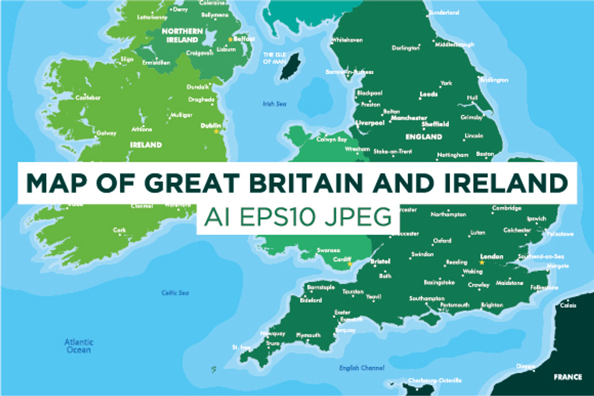 Map of Great Britain and Ireland, an Illustration by MaximGertsen (Photo 1 of 4)