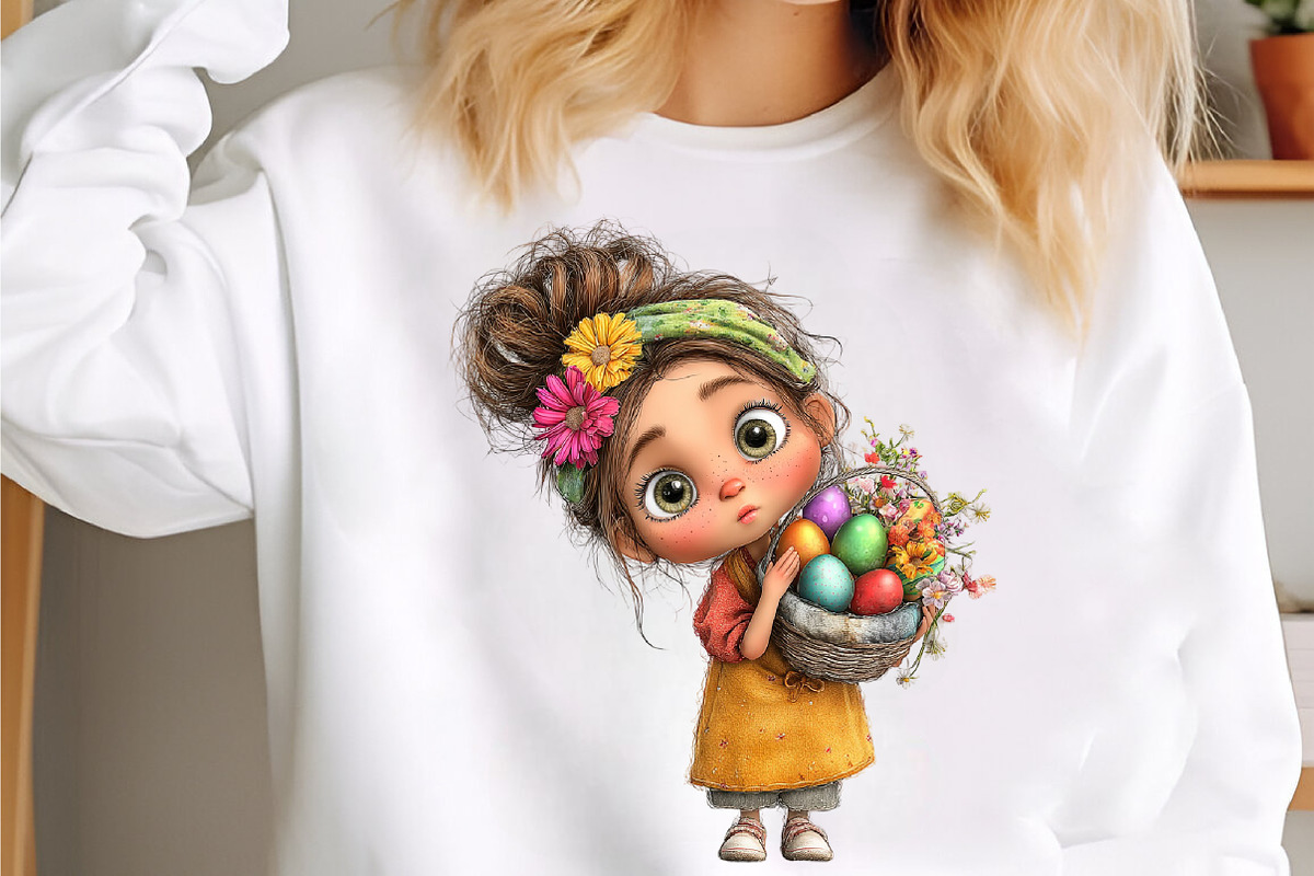 Whimsical Spring Girls Clipart, an Illustration by designcity5 (Photo 3 of 5)