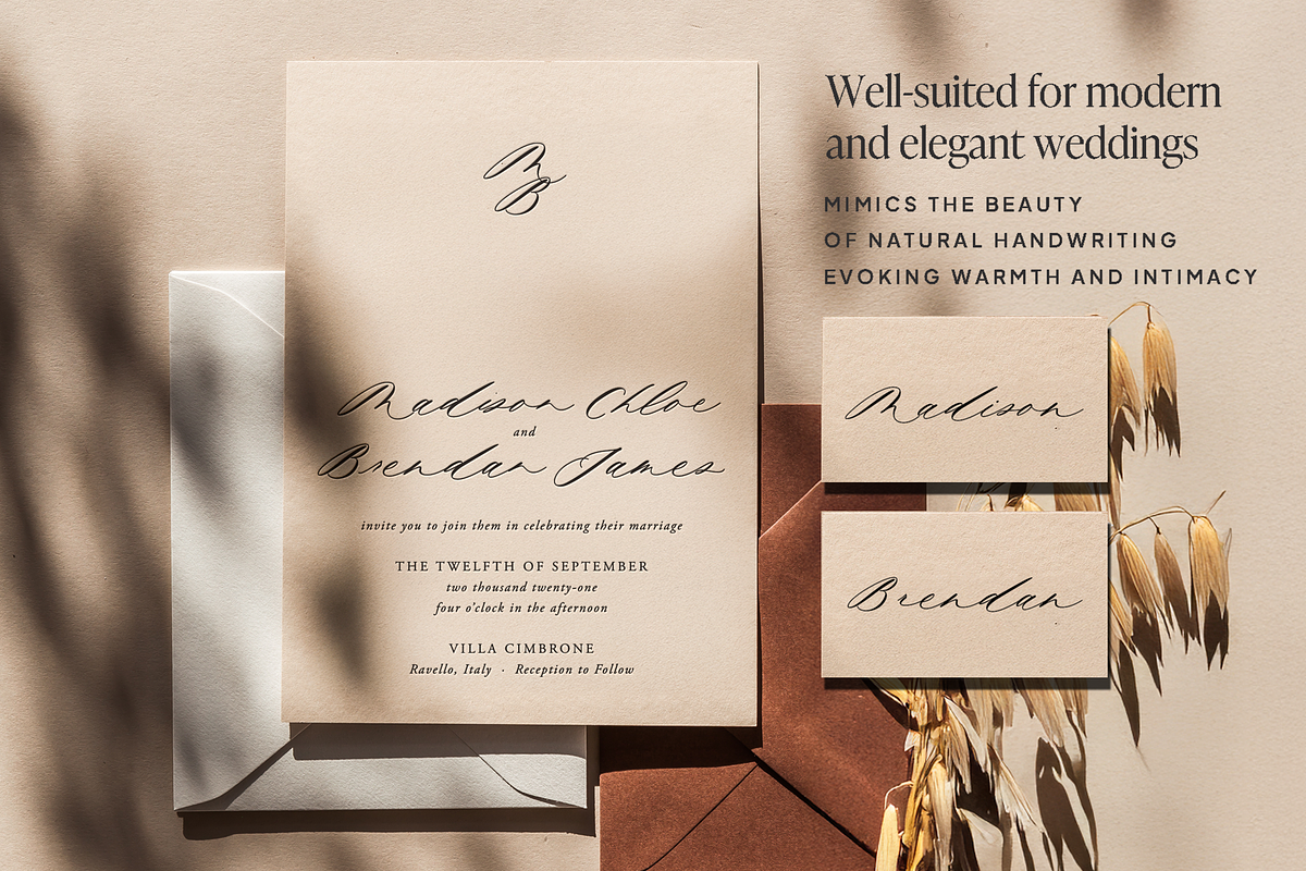 Mycella | Organic Calligraphy Font, a Script Font by Written Word Calligraphy (Photo 7 of 10)