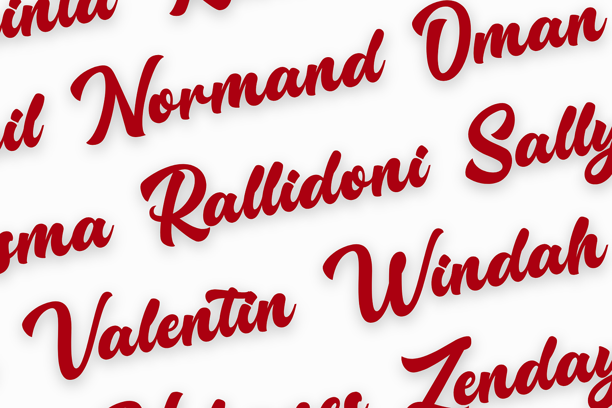 Rallidoni Lettering Font, a Script Font by Basnistudio (Photo 5 of 12)