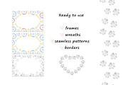 Paws and Puppies watercolor clipart, an Animal Illustration by Eves_Aquadreams (Thumbnail 4 of 8)