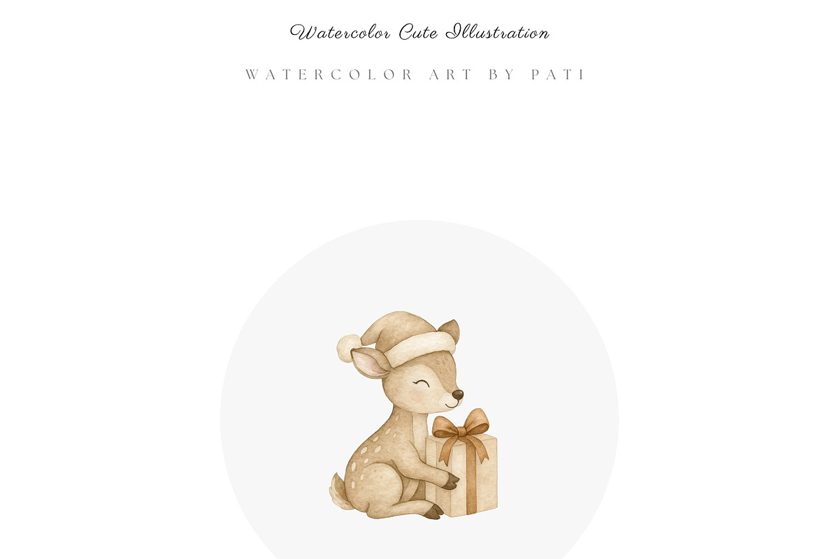 Cute Christmas Woodland Clipart, an Illustration by Pati Paints (Photo 5 of 8)