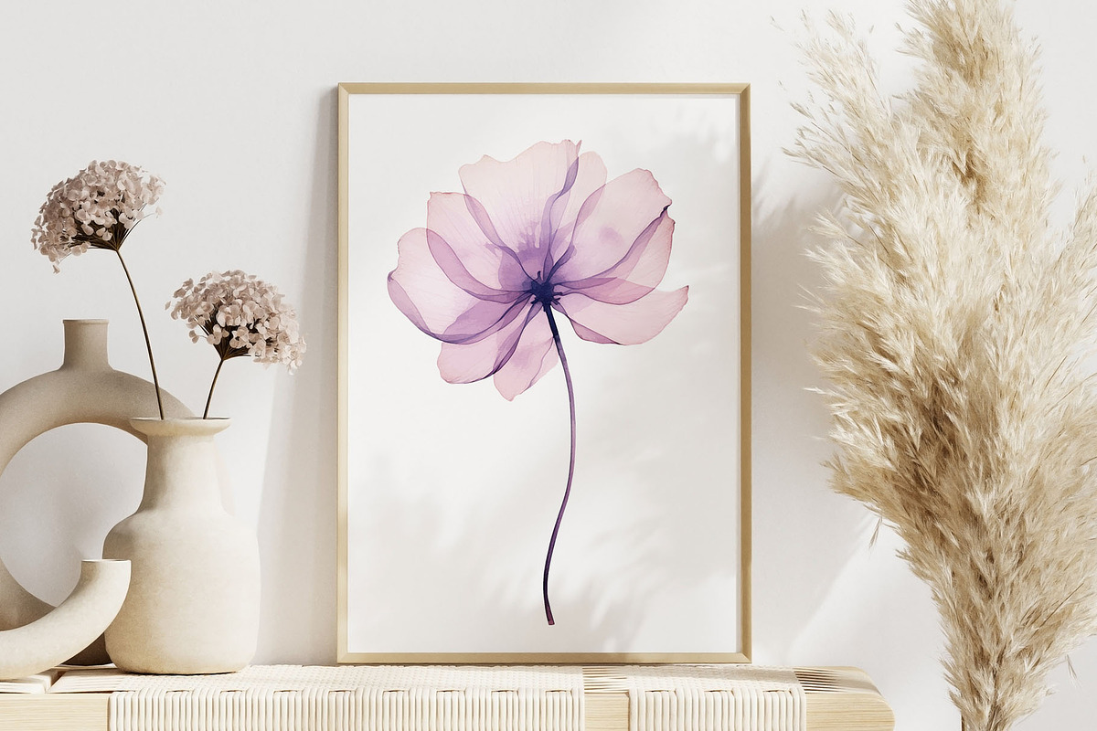 Watercolor Translucent Flower Vector, a Pattern Graphic by Deckar_art (Photo 5 of 5)