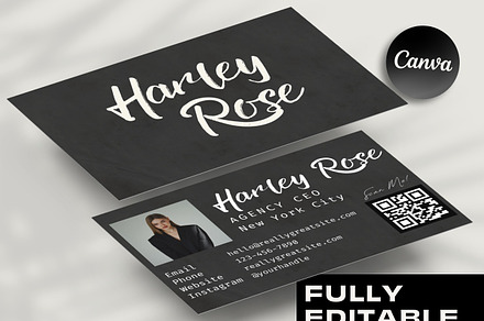 Business Card - Rebel Black, a Business Card Template by Freedom Business Shop
