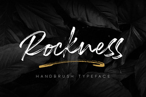 Sale! Rockness - Handbrush Typeface