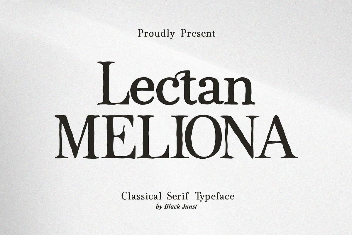 Lectan Meliona – Handmade Serif Font, a Serif Font by Black Junst (Photo 1 of 14)