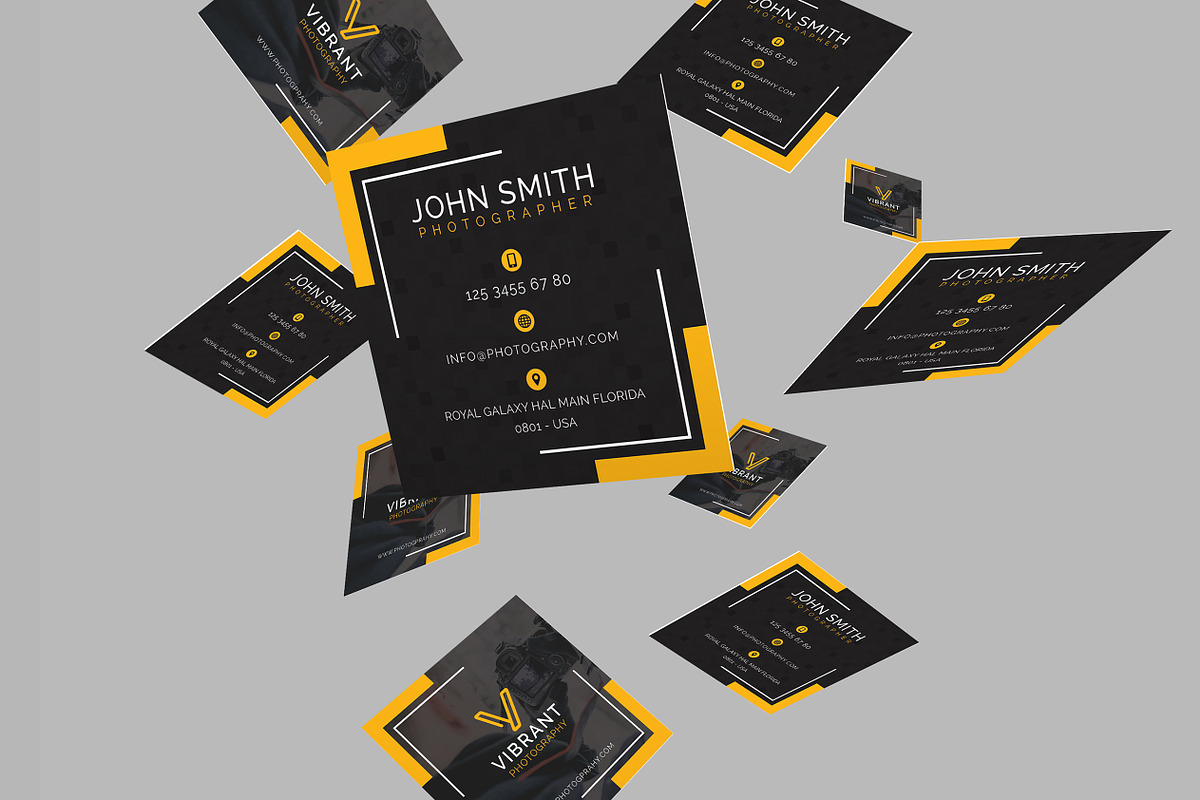Square Photography Business Card, a Business Card Template by Shahjhan (Photo 4 of 4)