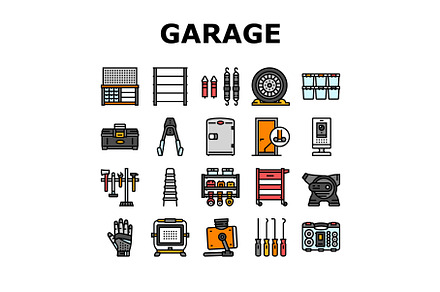 garage tools service auto repair, a Transportation Illustration by pikepicture
