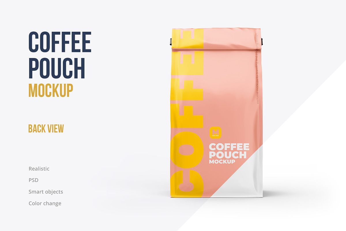 Coffee pouch mockup. Pack 6 PSD, a Cups & Container Mockup by easymock (Photo 5 of 12)