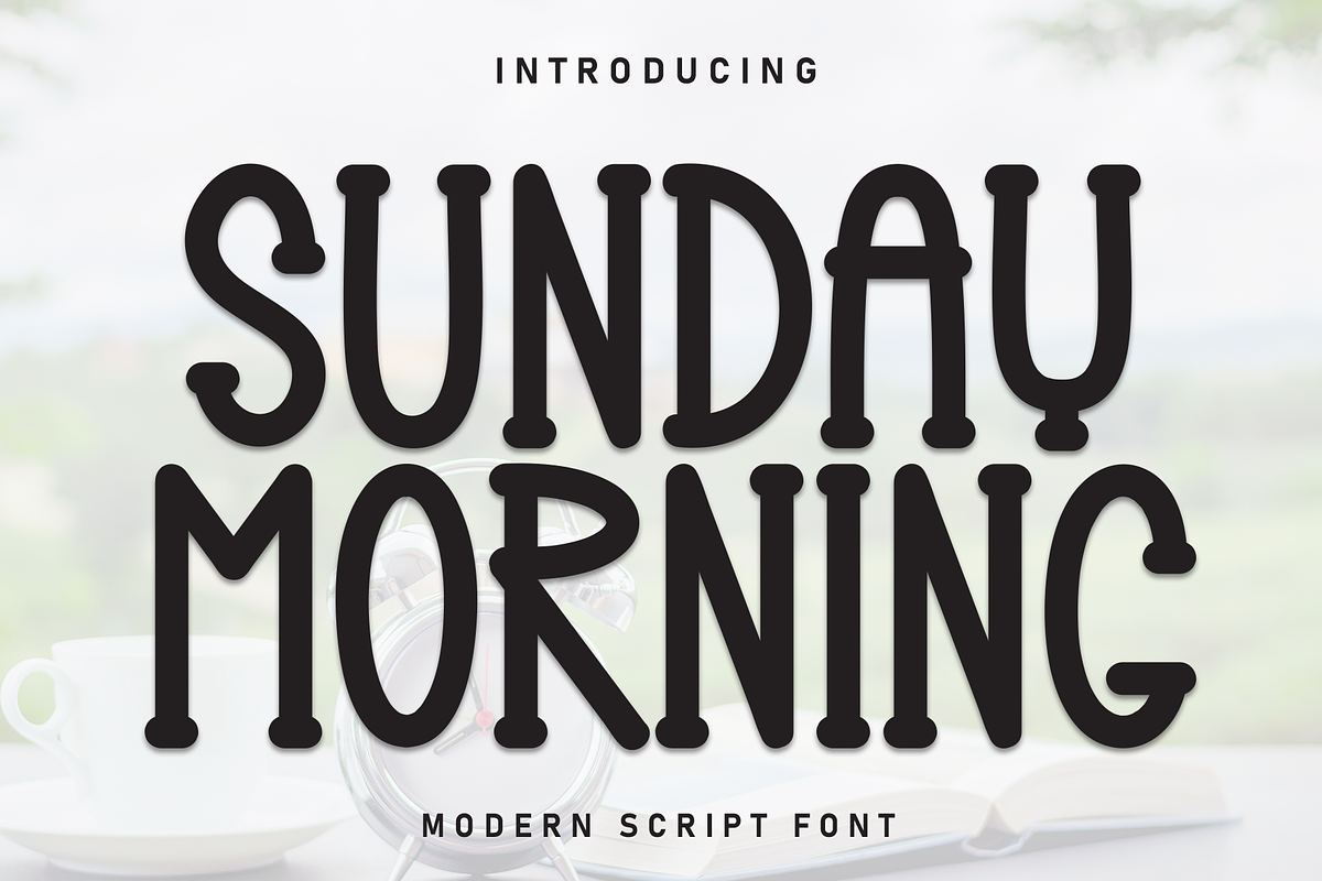 Sunday Morning | Script Font, a Script Font by Scratchones (Photo 1 of 8)