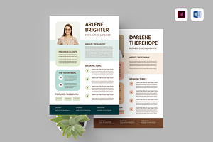 Speaker One Sheet, a Flyer Template by Leaflove