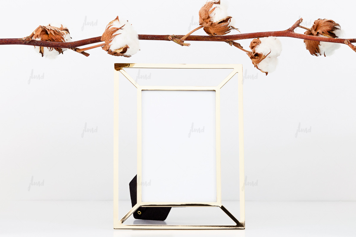 Gold frame cotton mockup ♥, a Print Template by JustLikeMyDesktop (Photo 2 of 2)