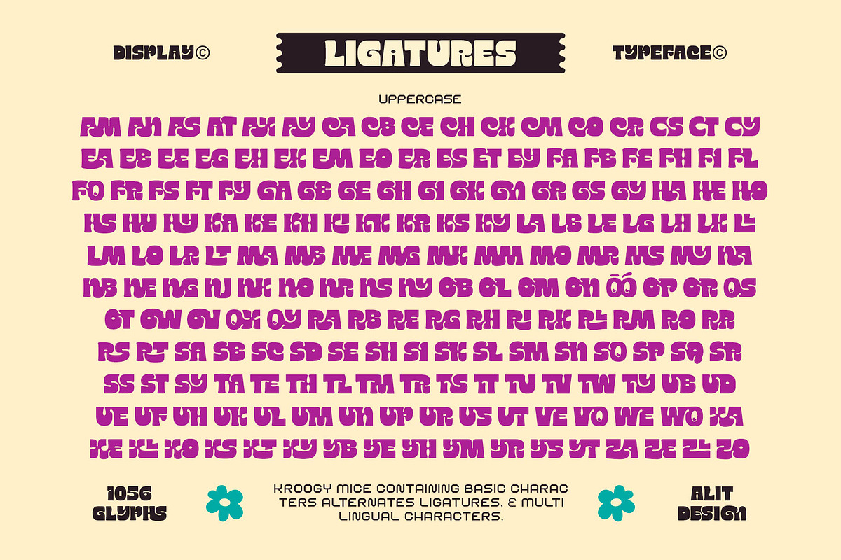 Kroogy Mice Typeface, a Sans Serif Font by alit design (Photo 18 of 21)
