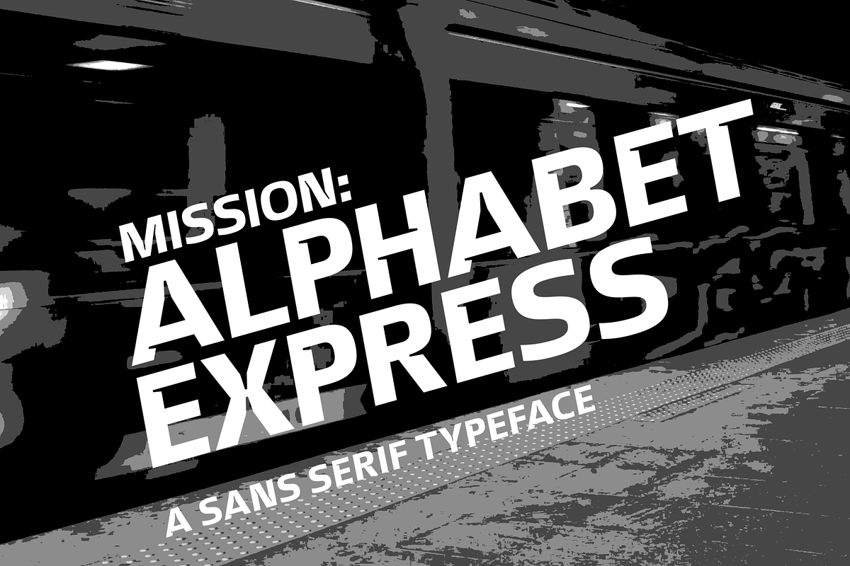 Alphabet Express Sans Serif Typeface, a Sans Serif Font by Ayca Atalay (Photo 1 of 8)