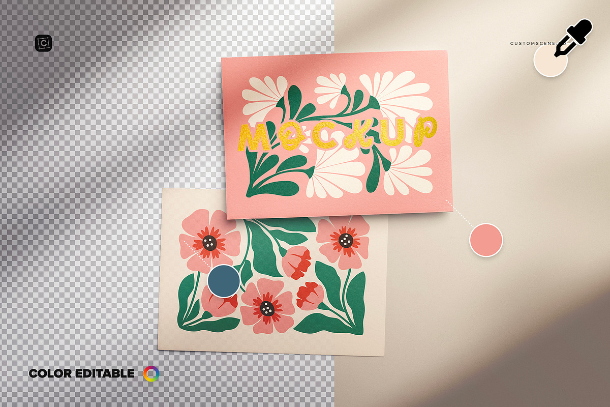 7x5in Paper Card Mockup Set, a Mockup by Custom Scene (Photo 6 of 10)