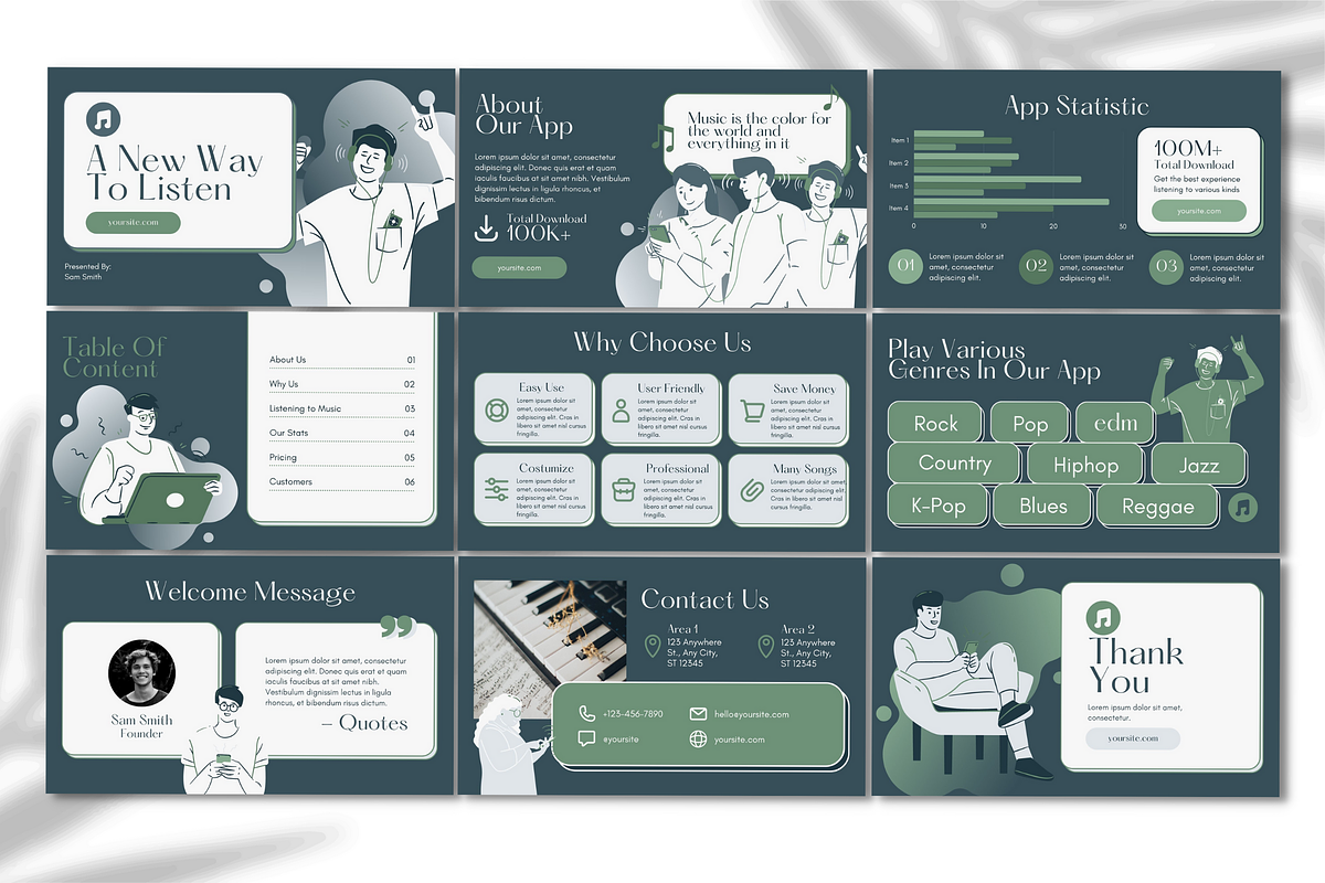 Flat Illustration Canva Presentation, a Presentation Template by Palm Creatives (Photo 8 of 8)