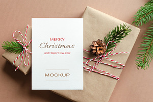 Christmas Greeting Card Mockup