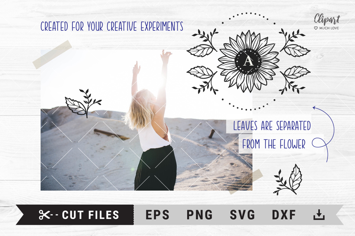 Sunflower Clipart, Sunflower SVG, an Illustration by ClipartMuchLove (Photo 4 of 9)
