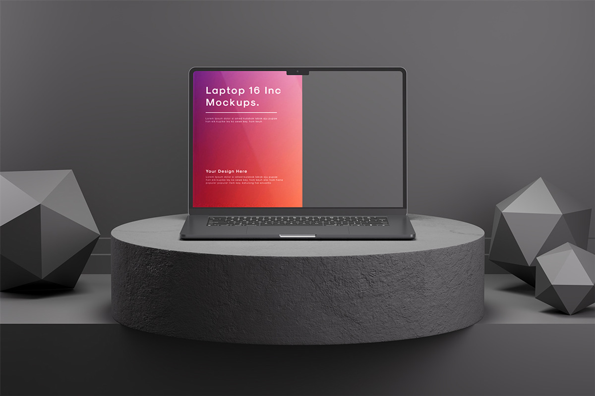 Laptop 16 Inc Mockup, a Wearable Device Mockup by Alhaytar (Photo 2 of 3)