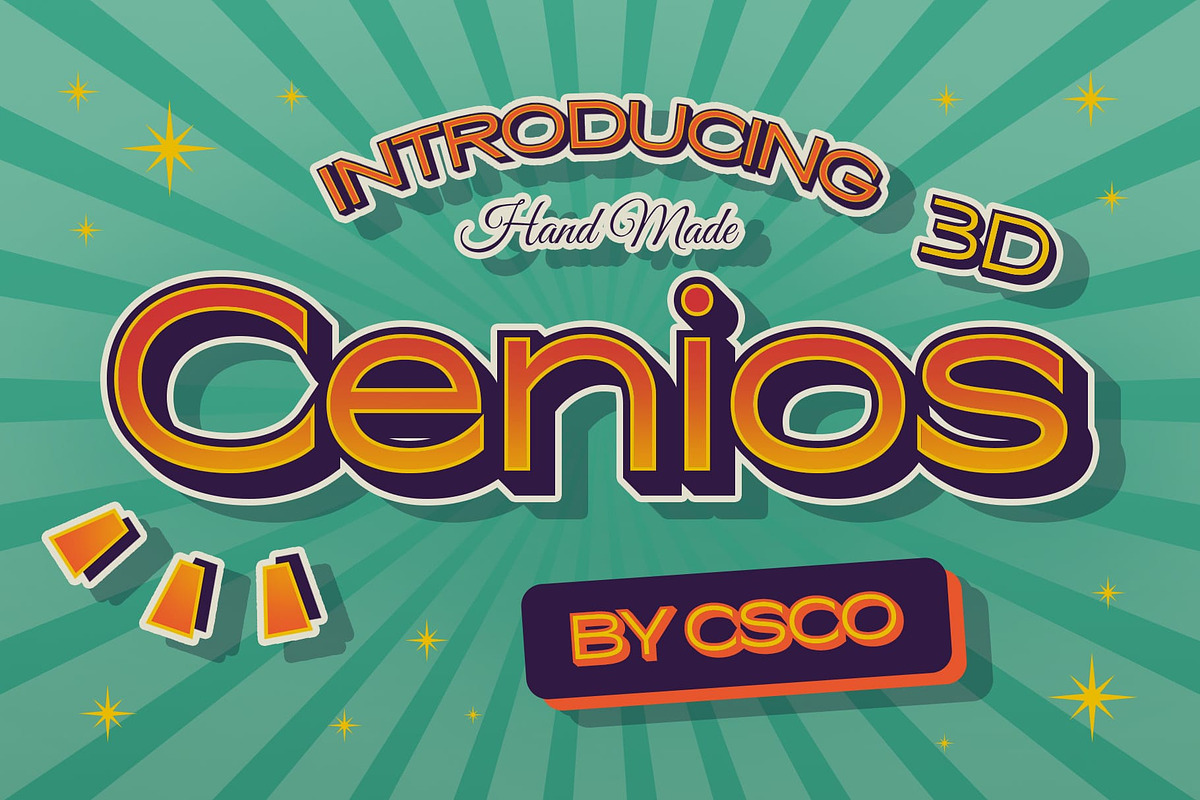 Cenios 3D, a Sans Serif Font by Craft Supply Co. (Photo 1 of 8)