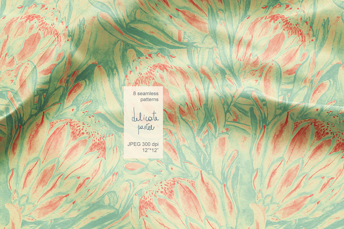Pastel floral seamless set, a Pattern Graphic by PatternsBlooming (Photo 5 of 6)