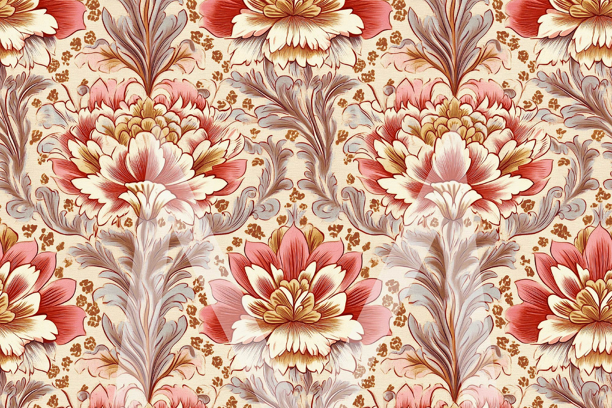 Crimson Red Indian Seamless Patterns, a Pattern Graphic by Maishop (Photo 5 of 8)