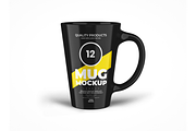 Clasicc Black V-shaped Mug Mockup, a Cups & Container Mockup by Se٧enStudio (Thumbnail 2 of 2)