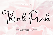 Think Pink, a Handwritten Font by InermediaSTUDIO (Thumbnail 1 of 7)