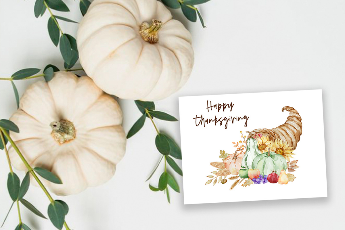 Watercolor Thanksgiving Clipart, a Seasonal Illustration by SvetaArtStore (Photo 5 of 15)