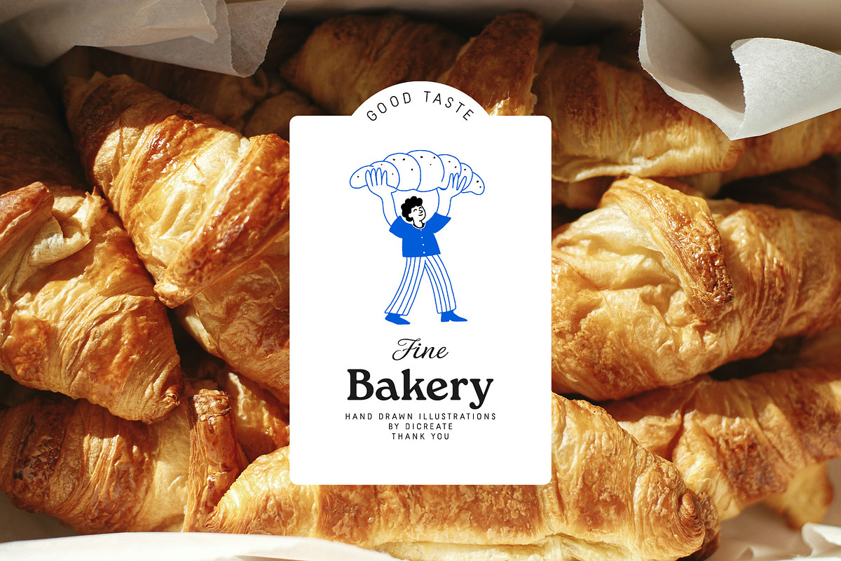Bakery Illustrations vector set, a Food Illustration by dicreate (Photo 5 of 13)