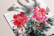 Chinese painting - peony flowers, a Decorative Illustration by ViktoriArt (Thumbnail 3 of 7)