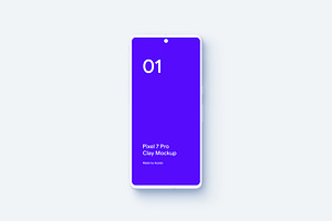 Pixel 7 Pro - 21 Clay Mockups Scenes