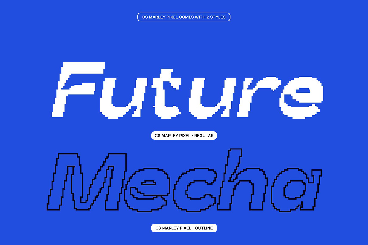 CS Marley Pixel, a Sans Serif Font by Craft Supply Co. (Photo 3 of 8)