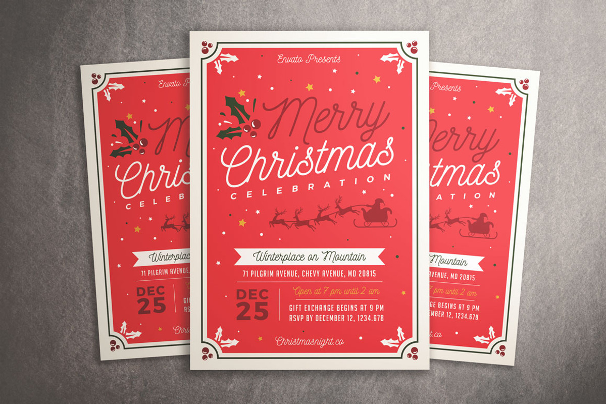 Christmas Celebration Flyer, a Flyer Template by KMZVR.Lab (Photo 4 of 4)
