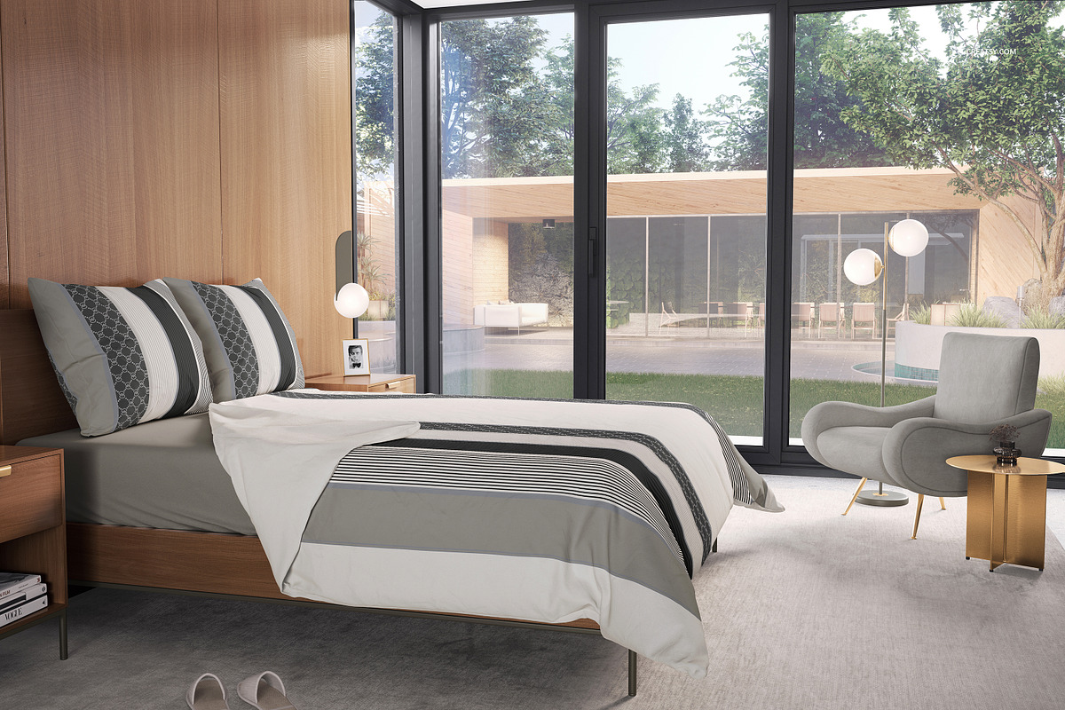 Modern Bedroom Bedding Mockup Set, a Product Mockup by creatsy5 (Photo 7 of 9)