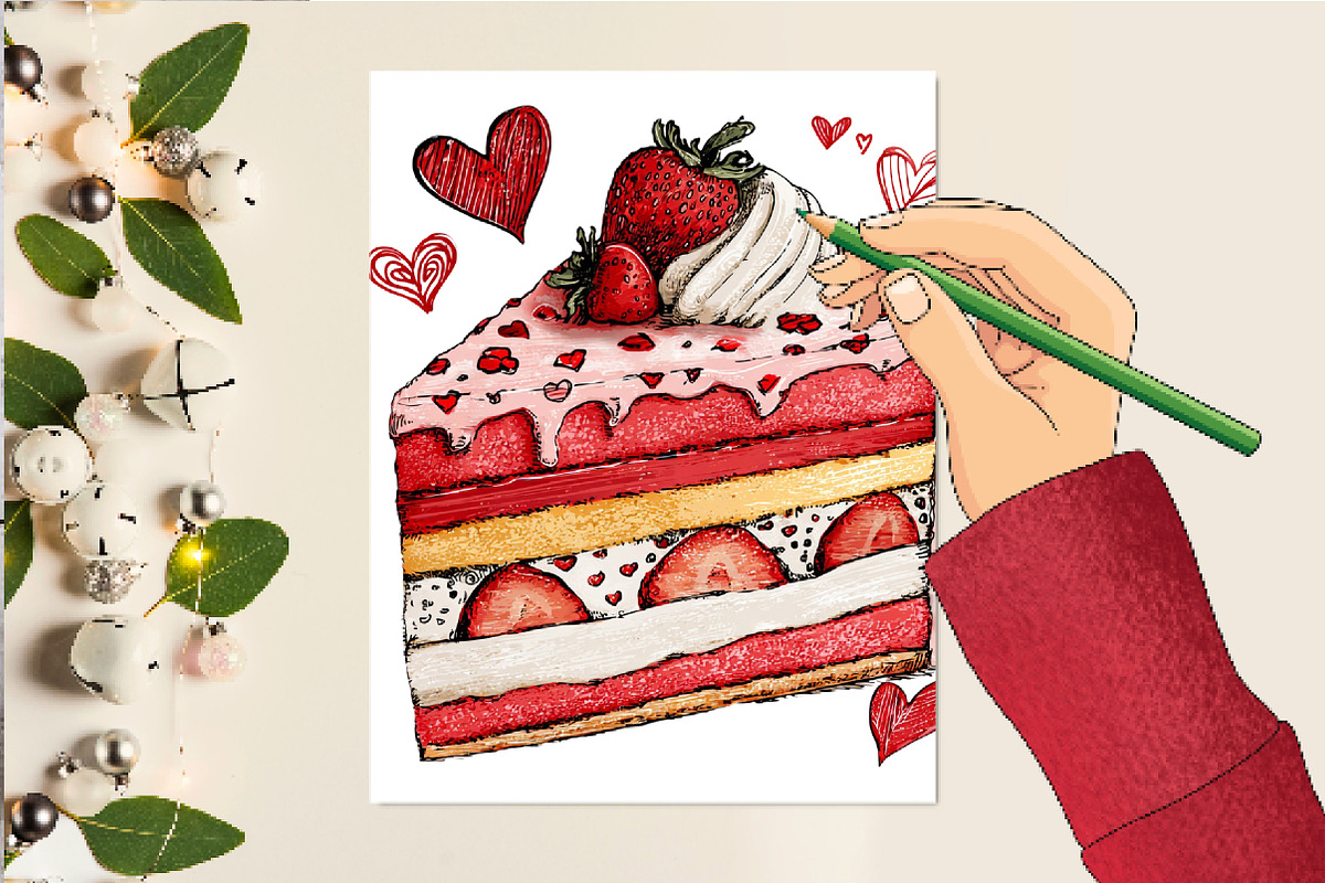 Hand-drawn Valentines Day Clipart, an Illustration by DreamCafeArt (Photo 5 of 6)