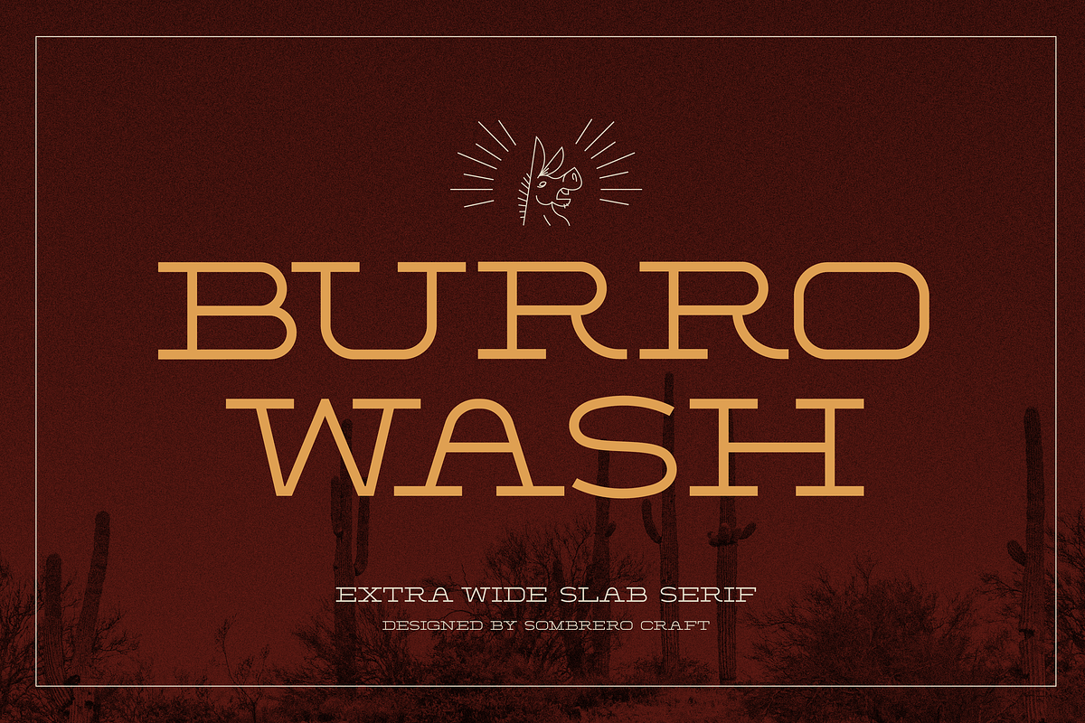 Burro Wash - Slab Serif Display Font, a Slab Serif Font by Sombrero Craft (Photo 1 of 6)