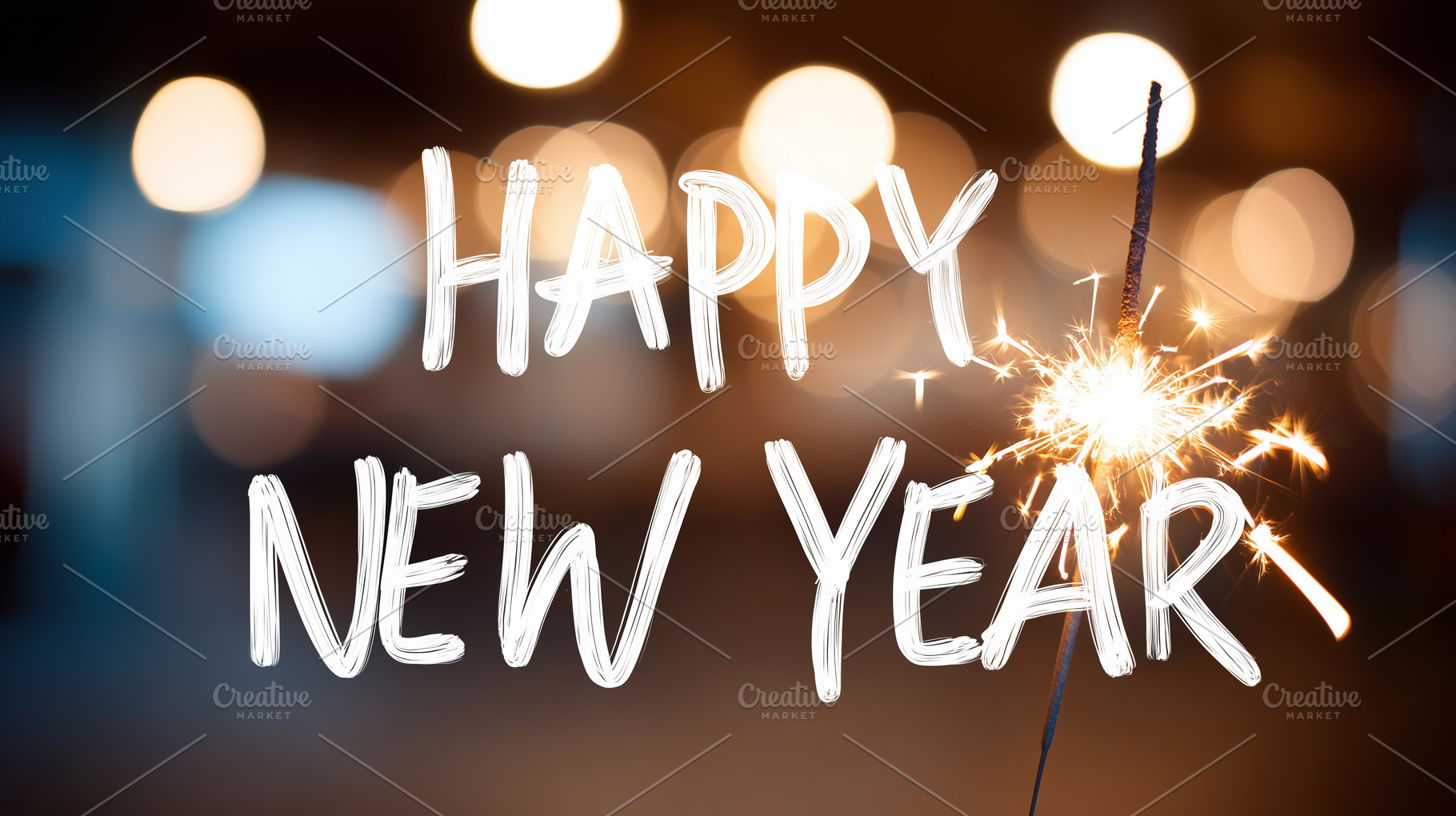 Happy New Year with sparkler, a Holiday Photo by MistyDay