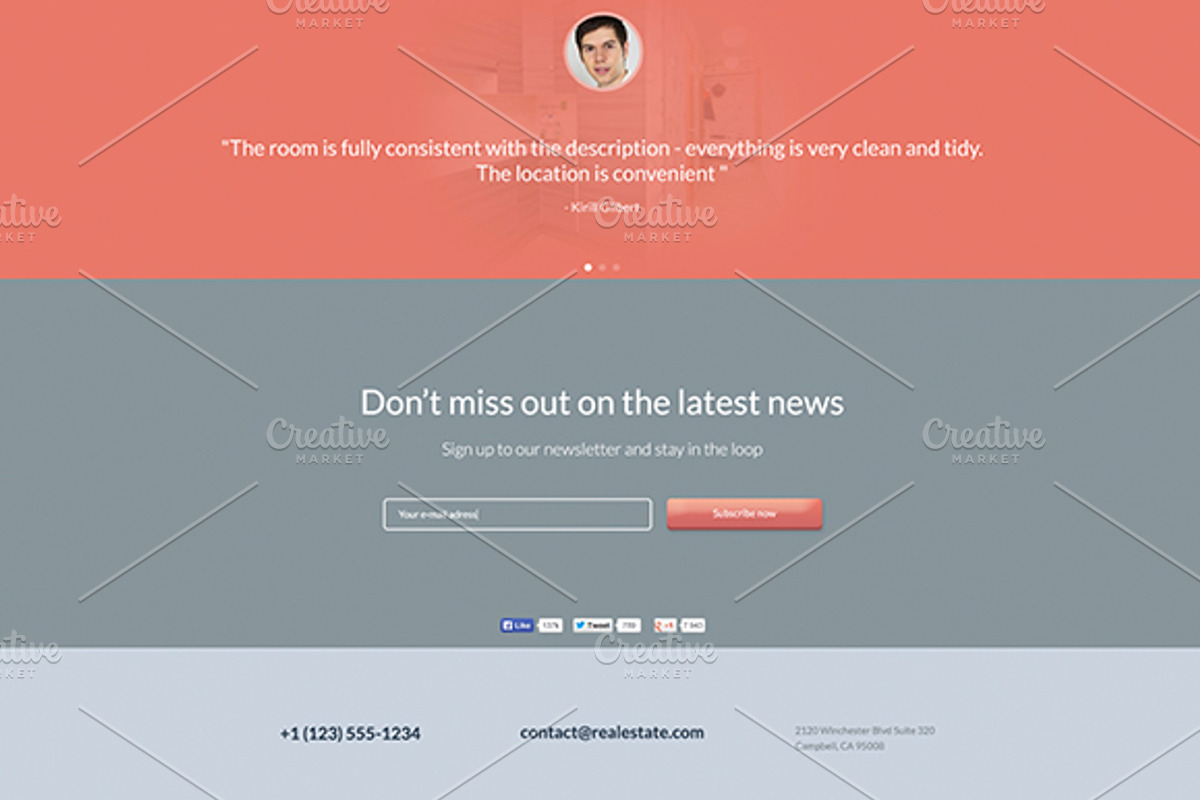 Real Estate One Page Template, a Landing Page Template by dmitriythomas (Photo 5 of 5)