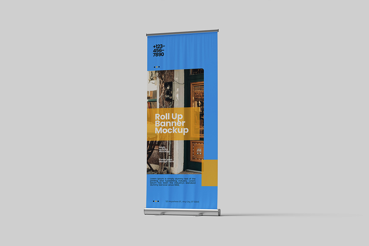 Roll Up Banner Mockup, an Advertising Mockup by SimpangGraphics (Photo 4 of 5)
